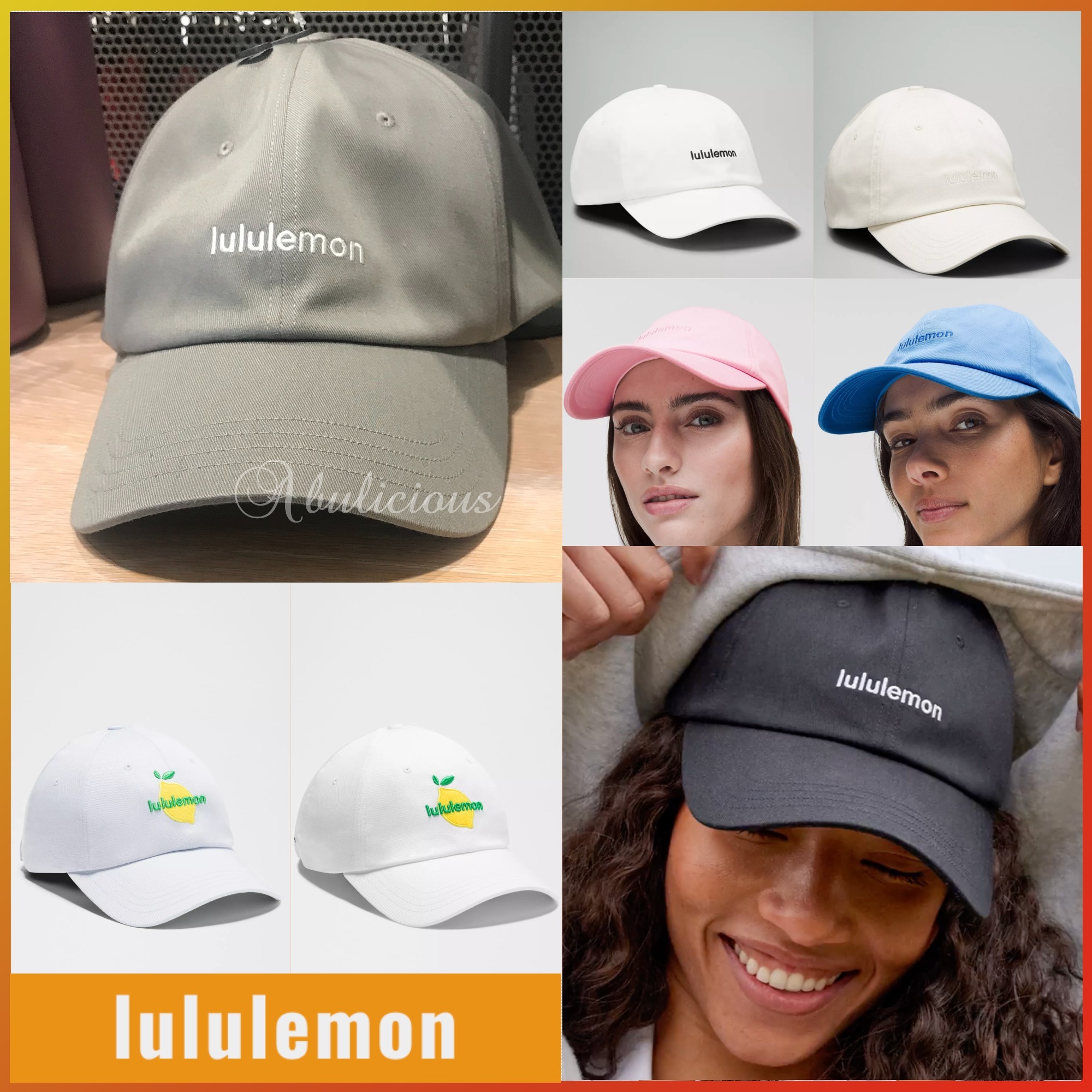 lululemon☆ロゴ ユニセックス ベースボールキャップ 各色