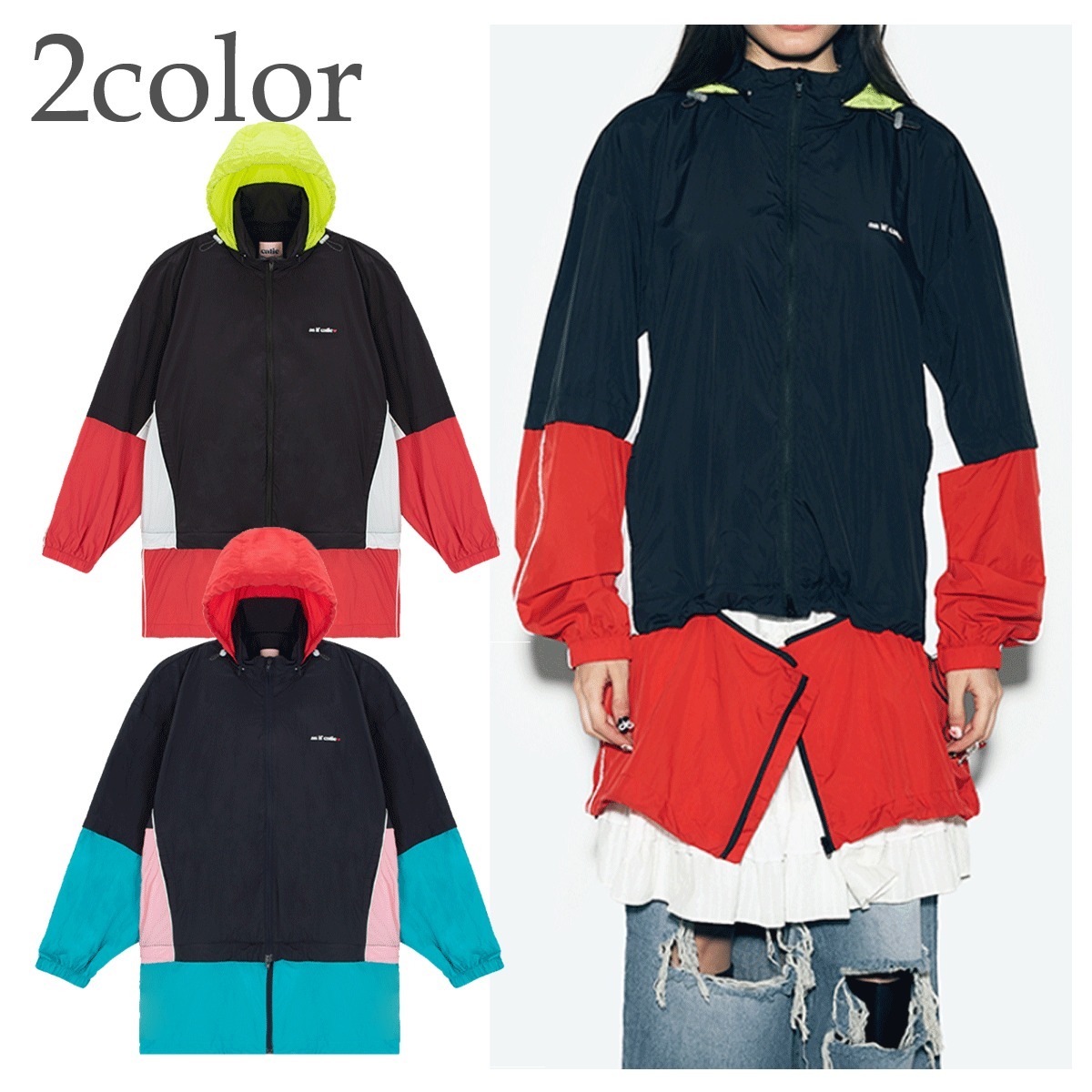 アウターその他 asif CALIE COLOR BLOCK WINDBREAKER 4BFK336
