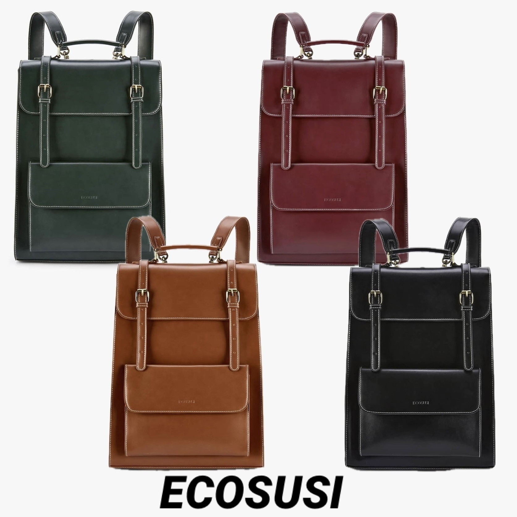 ◆ECOSUSI◆Camellia ヴィンテージ バックパック 送料込