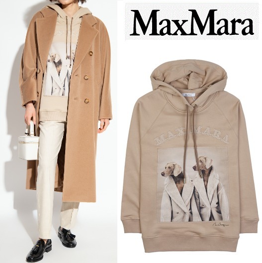 スタイリング抜群○MAX MARA○LILLOフーディ○ベージュ (Max