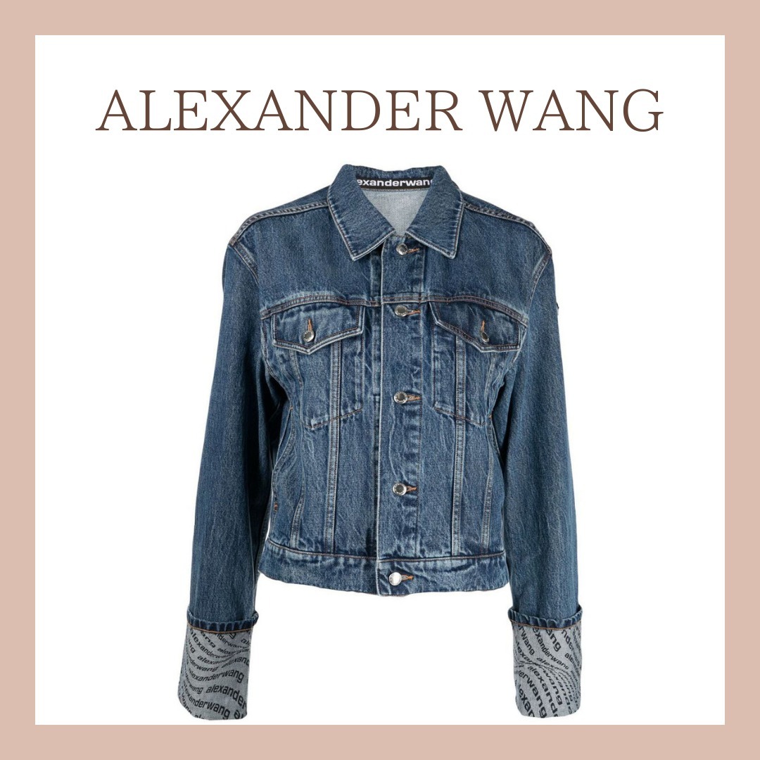 【ALEXANDER WANG】LOGO WAVE TRUCKER JACKET