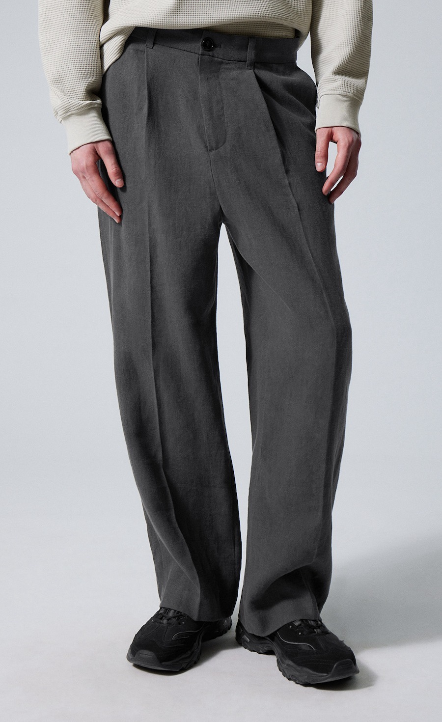 【WEEKDAY】 Uno Loose Linen Suit Trouser パンツ 関税送料込 WEEKDAY】 Uno Loose Linen Suit Trouser パンツ 関税送料込