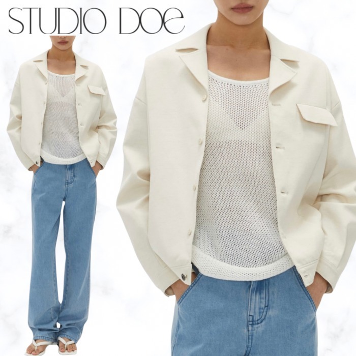 台湾発【STUDIO DOE】Minimalist Linen Blend Jacket