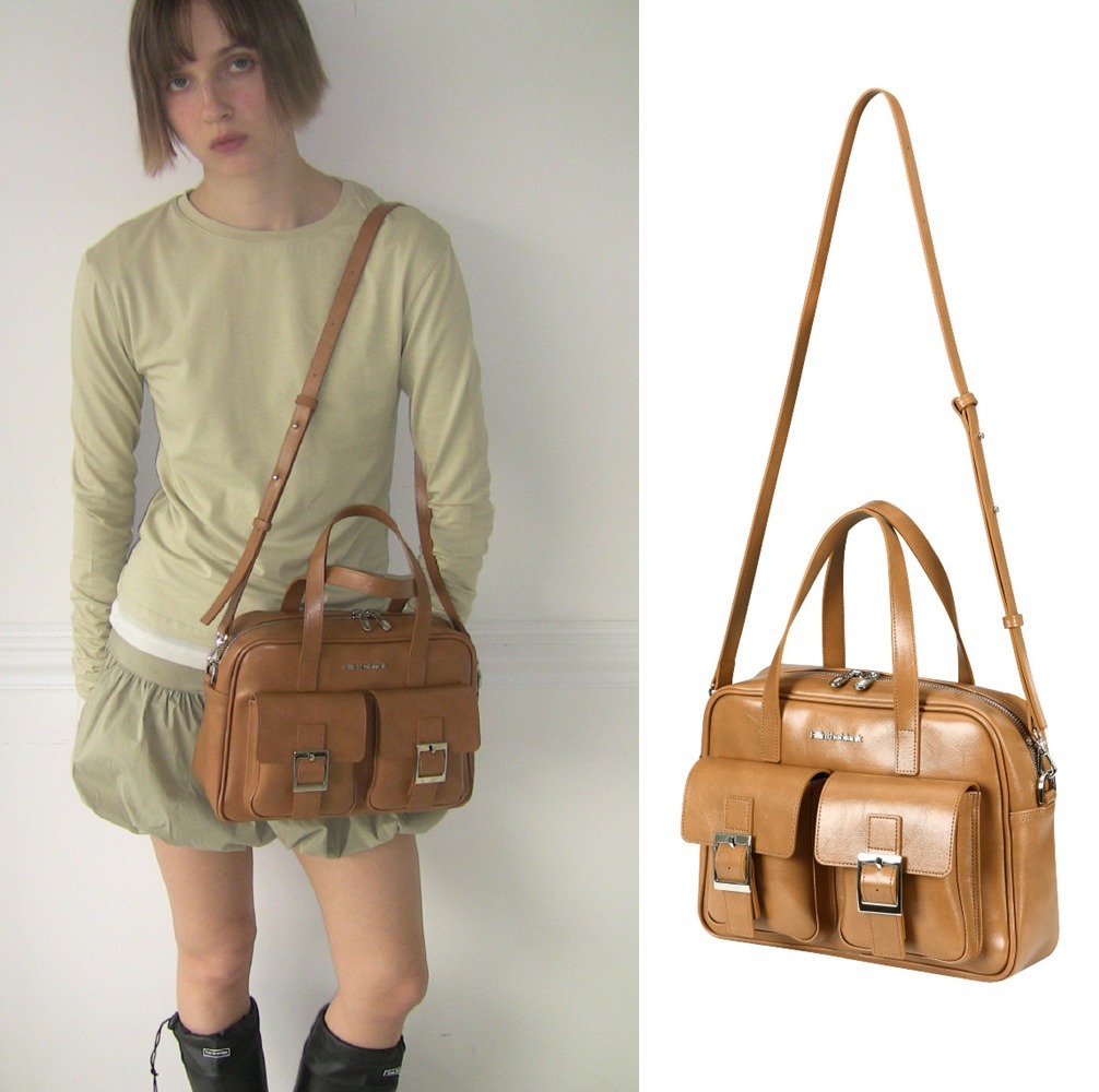 【FILLINTHEBLANK】PK Middle Shoulder Bag (CAMEL)