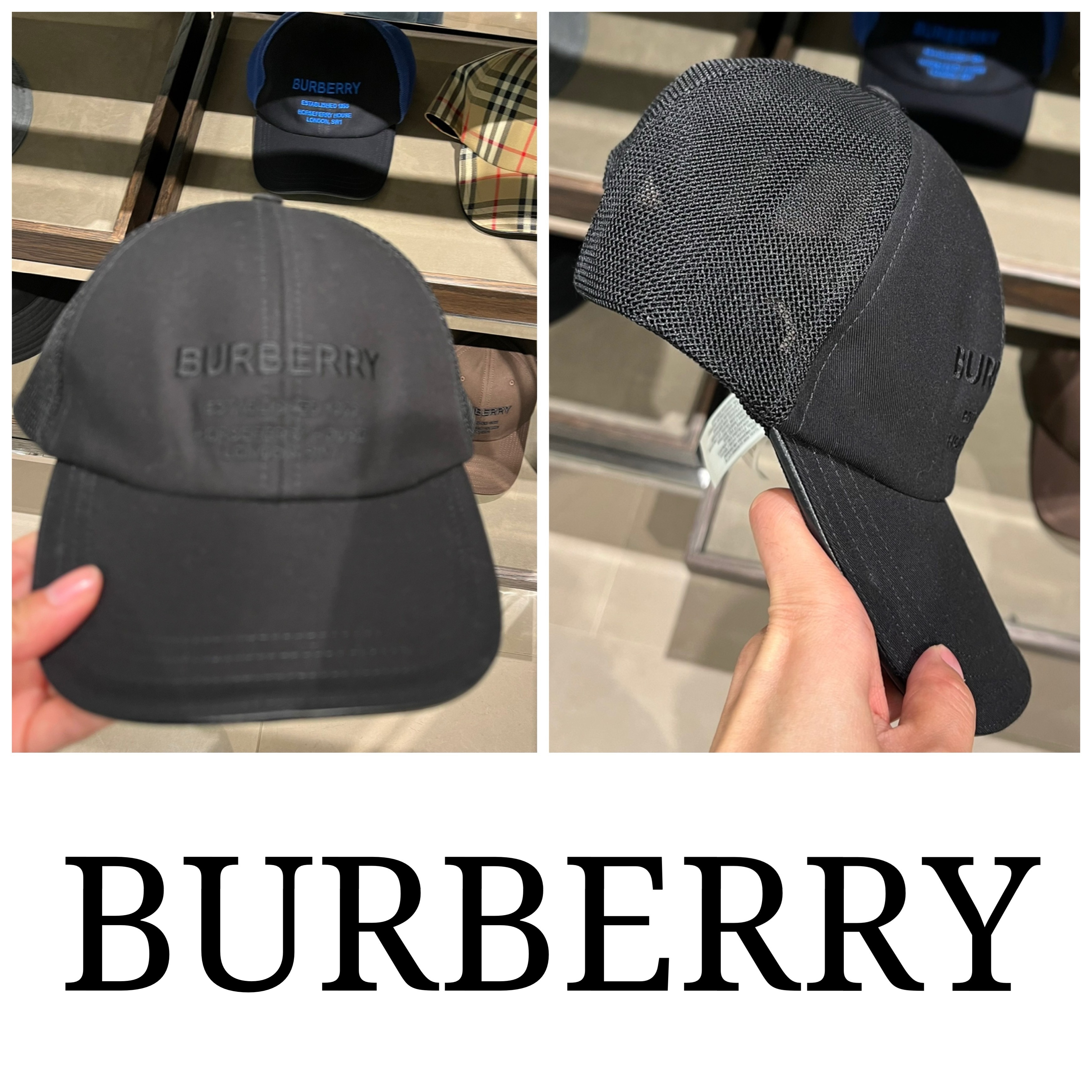 【BURBERRY】ロゴ メッシュ ベースボールキャップ