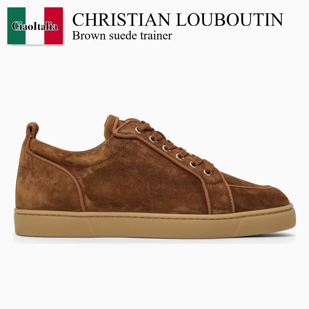スニーカー Christian Louboutin Brown Suede Trainer