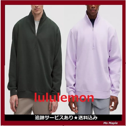柔らか☆カジュアルデザイン【lululemon】フリースハーフジップ
