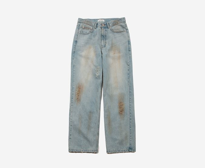 ZARA コラボ ダメージ加工バギーフィットジーンズ HARRY LAMBERT