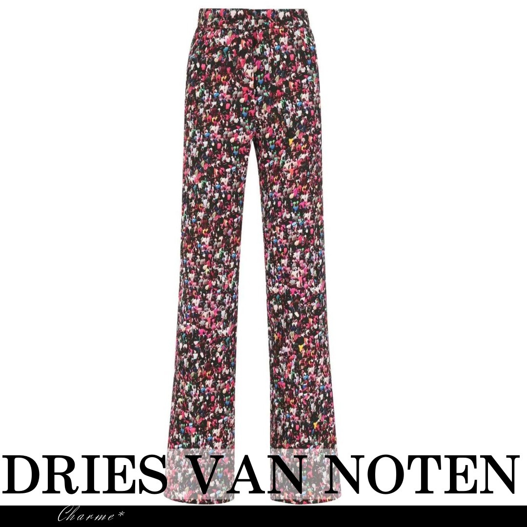 Dries Van Noten オールオーバー プリント ワイドレッグ