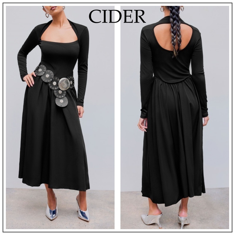 Cider◆アシンメトリー バックレス マキシドレス【送料込み】