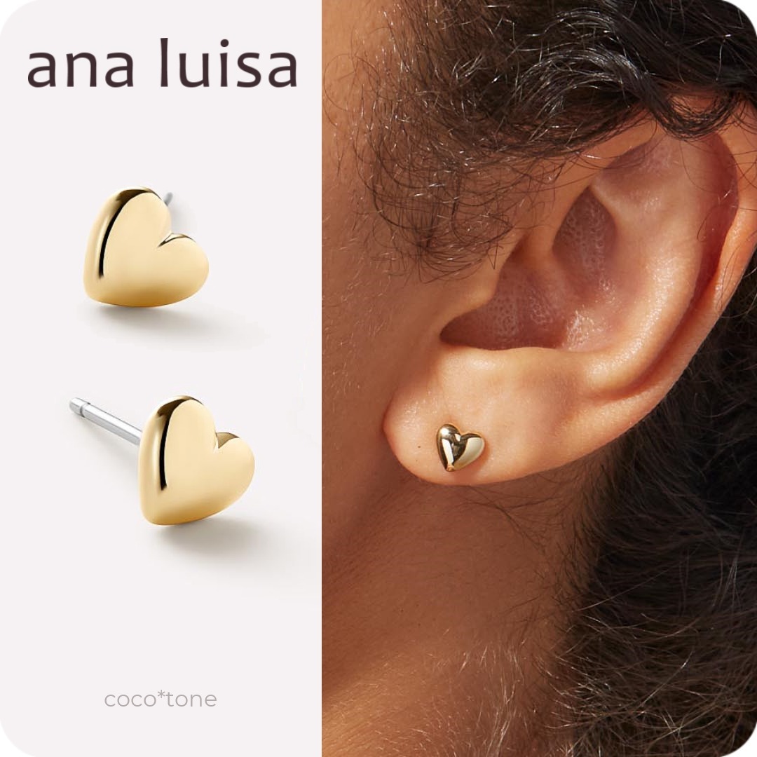 ana luisa◆キュート＊ハートピアス＊送関税込＊LEV STUDS