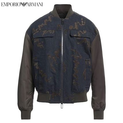 EMPORIO ARMANI More Jackets Short Denim Cotton Logo Jackets