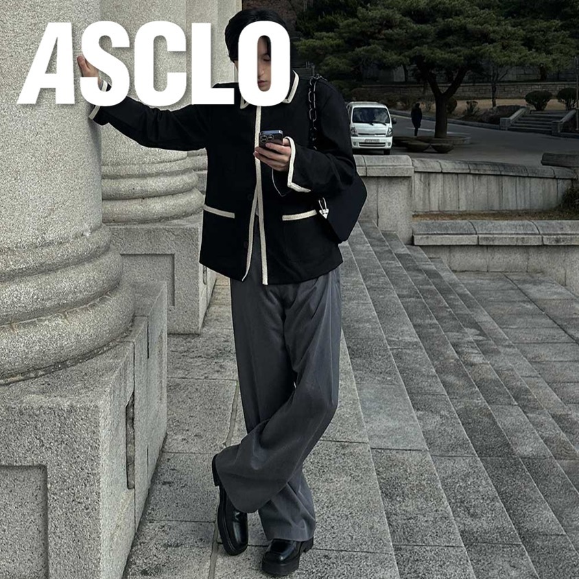 スラックス ASCLO French Wide Slacks (3color)