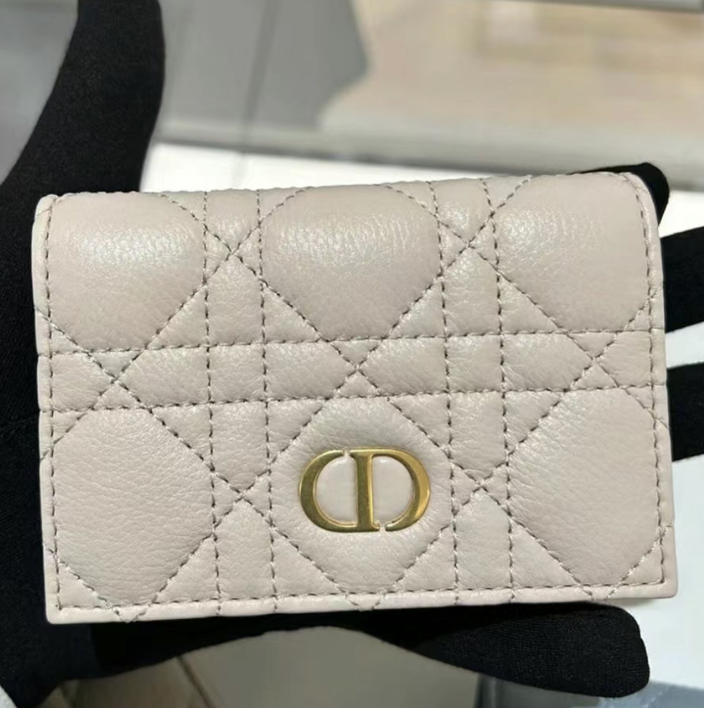国内配送【シンプルで使いやすい】Dior Caro Glycine ウォレット