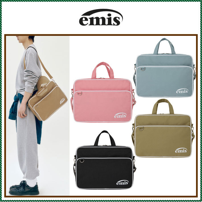 【EMIS】NYLON ZIP-POCKET MESSENGER BAG/追跡付