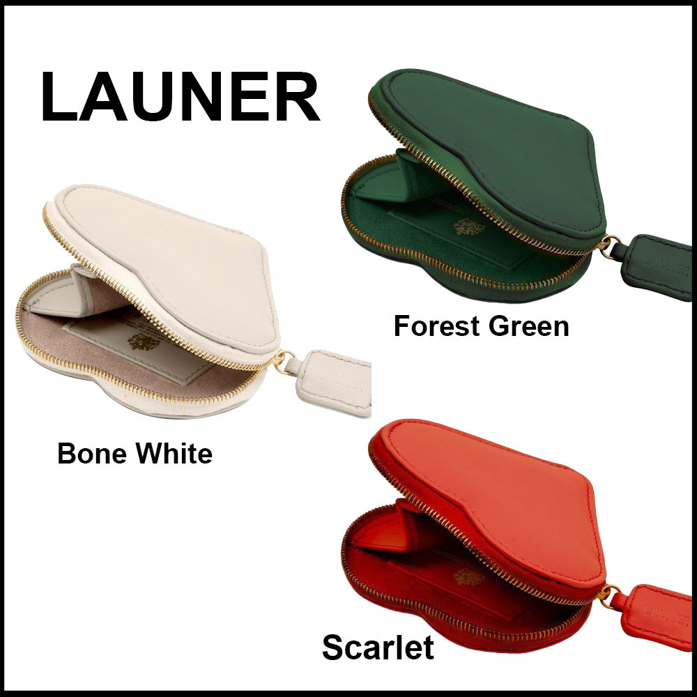 エリザベス女王に愛されたブランド 【Launer】 ハート型小銭入れ