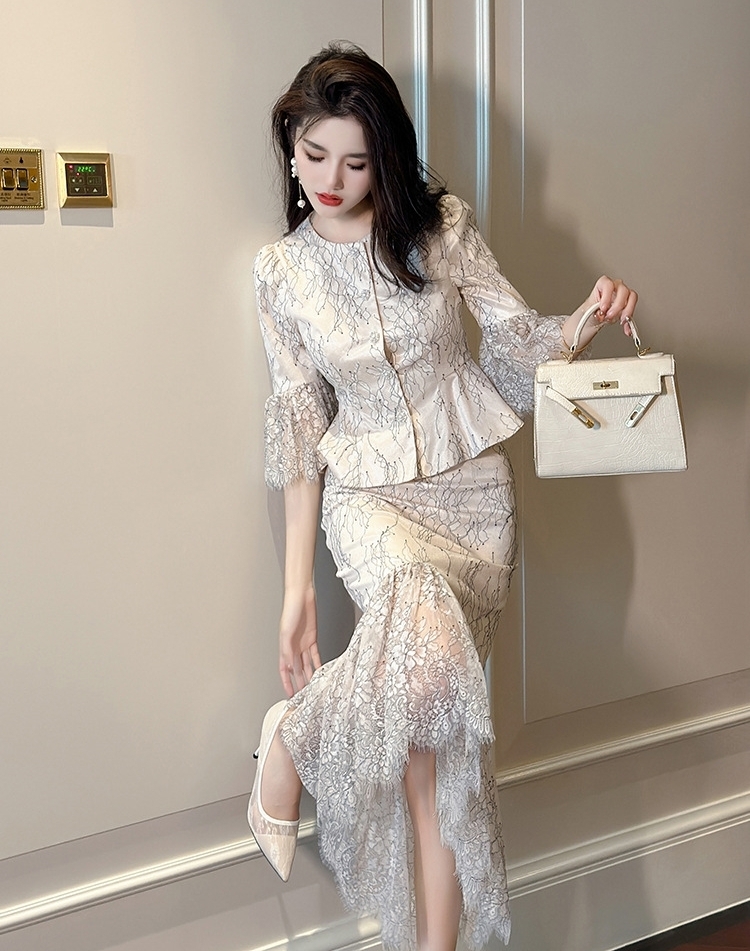 セットアップ ドレス 上下セット 花柄 ツーピース 結婚式 nr3076