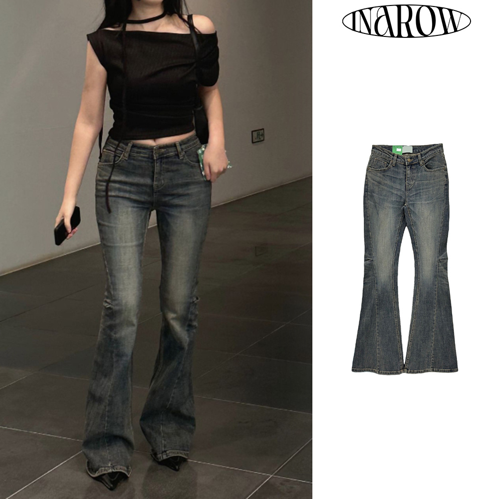 【in a row】Cut Washing Bootcut Denim