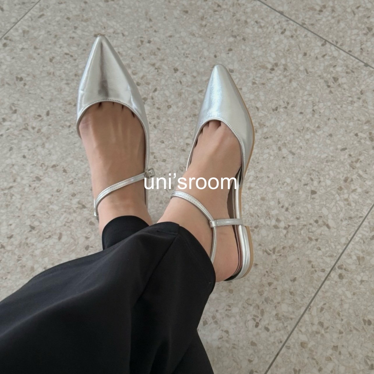 uni's room■4color アシンメトリーフラットシューズ SS-SS24-20