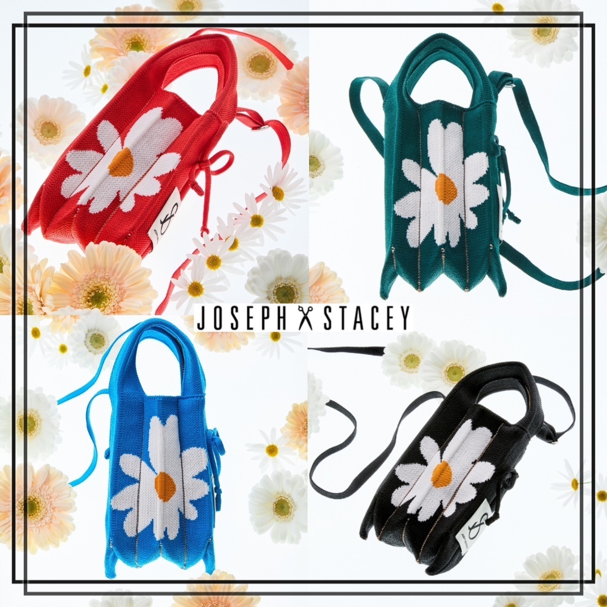 【JOSEPH&STACEY】Lucky Pleats Knit Mini Cross Daisy 韓国発