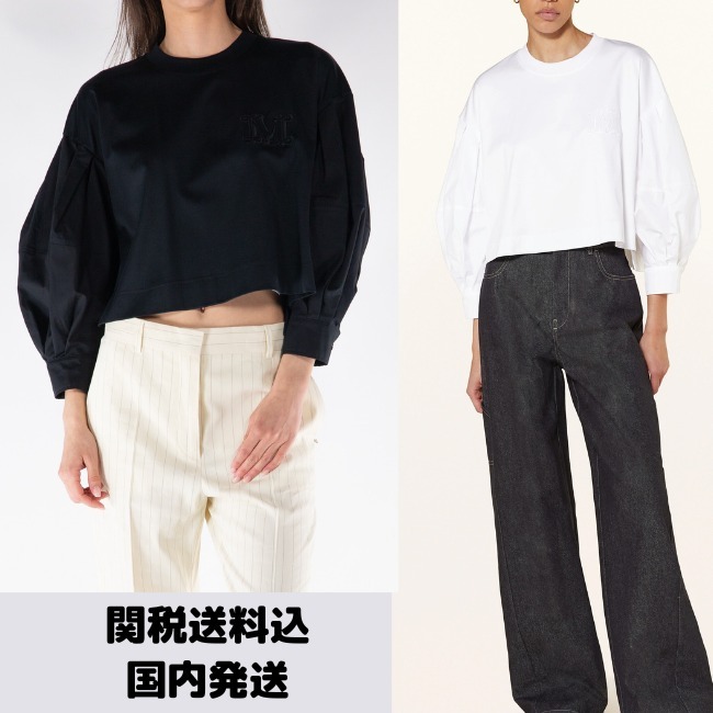 【Max Mara】 DOLLY コットン ポプリン ジャージー Tシャツ