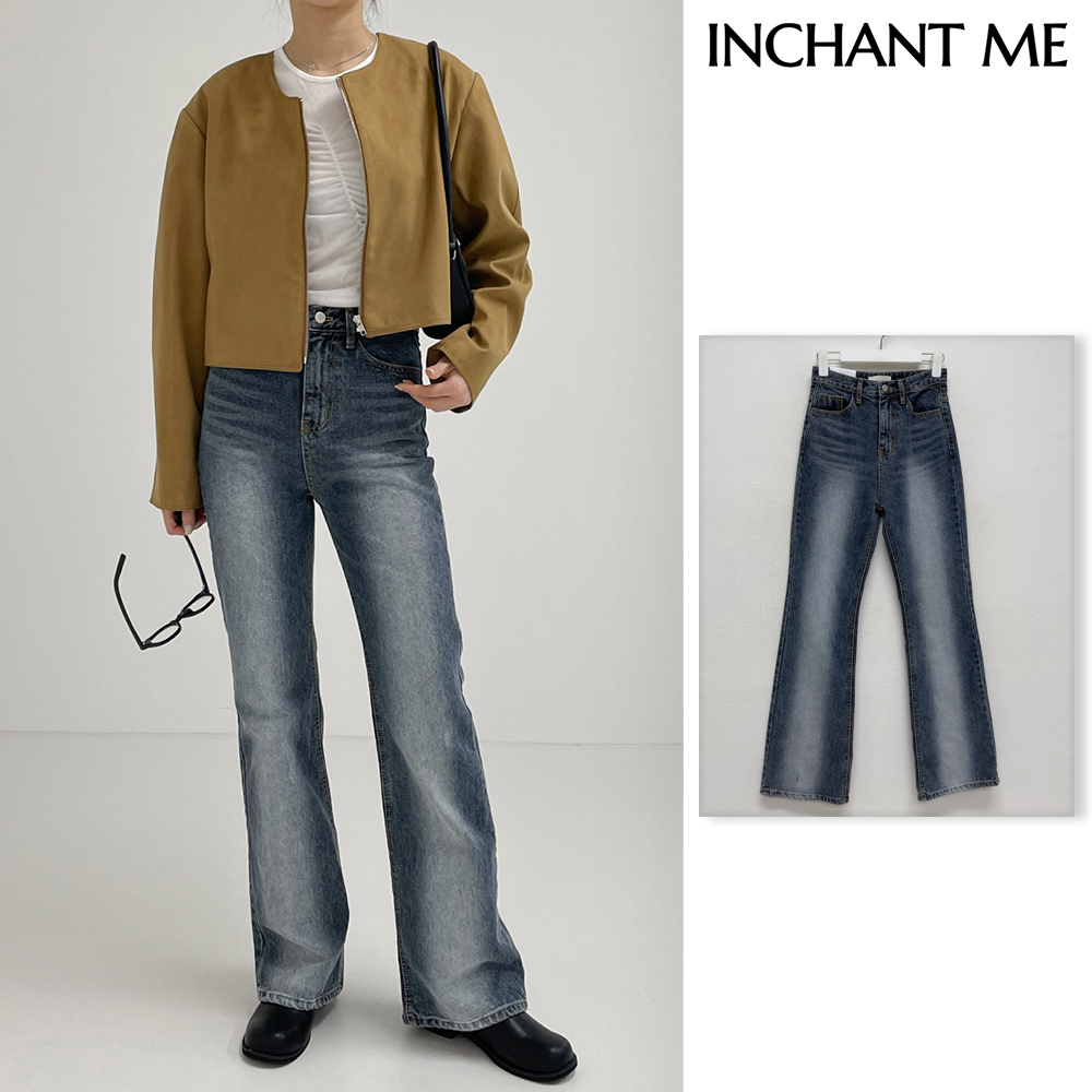 【INCHANT ME】093 Blending semi bootcut denim pants