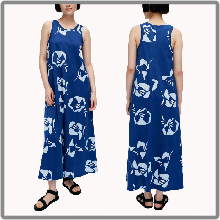 24SS■marimekko■Liplatus Helakka コットントリコットドレス