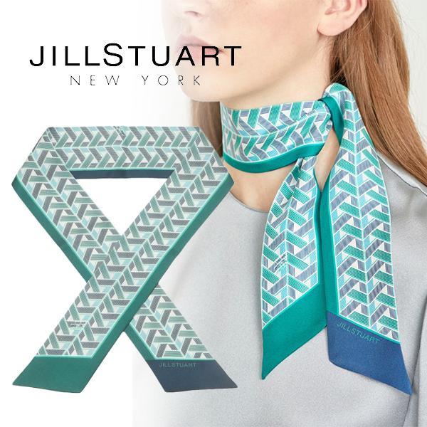 【JILLSTUART】ロゼラ柄ツイリースカーフ★送料・関税込