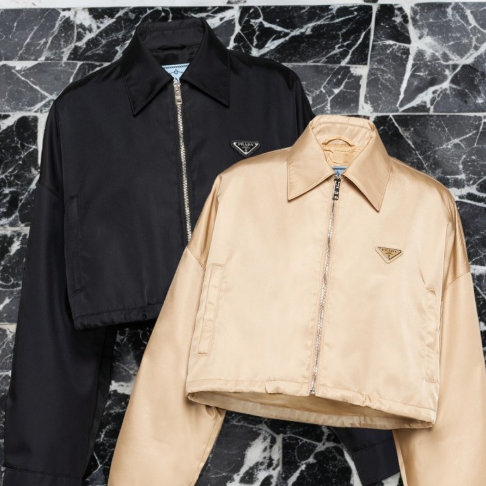 本物保証/PRADA Re-Nylon クロップド ブルゾンジャケット 2color