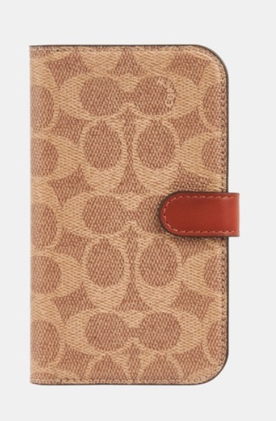 人気定番シグネチャー☆Coach☆手帳型☆iPhone 15/Pro/Pro Max