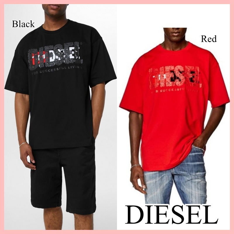 DIESEL NABEL T SN34 Tシャツ 半袖 Black Red 送料込み