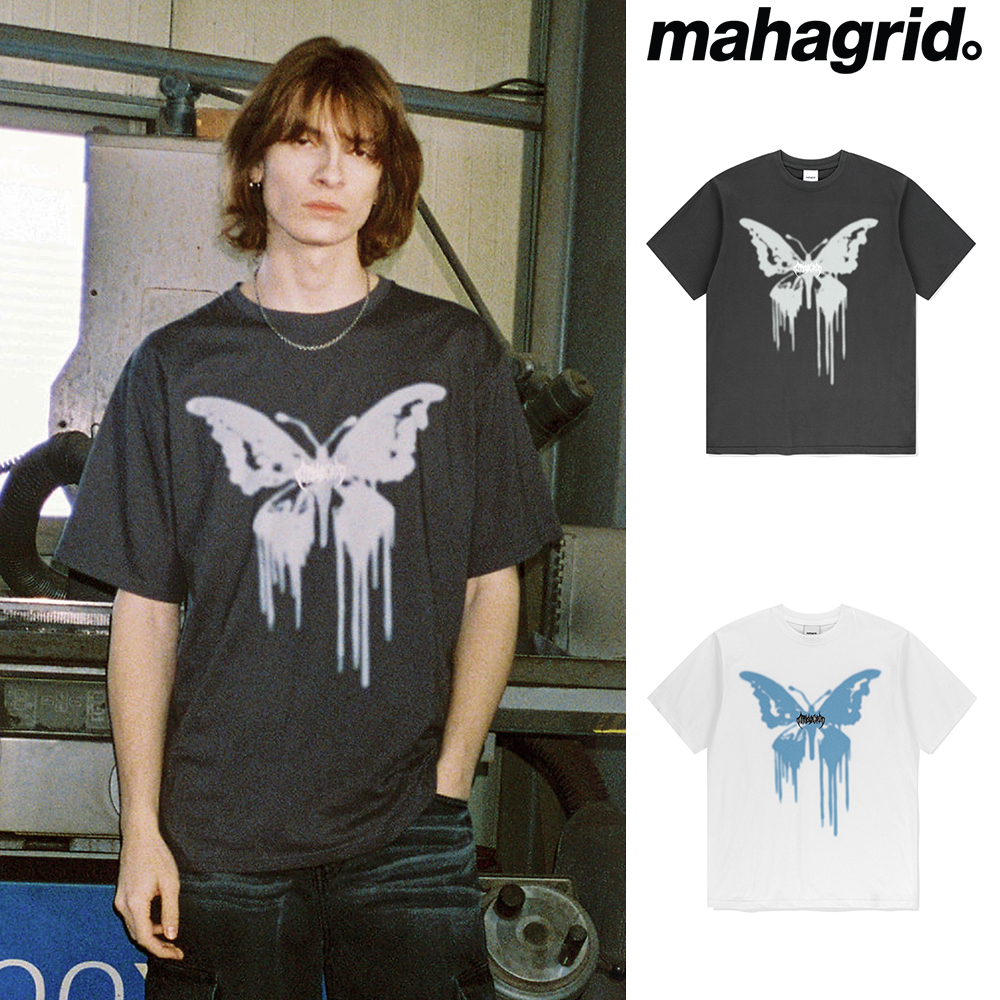 【mahagrid】24SS★ BUTTERFLY GOTH TEE