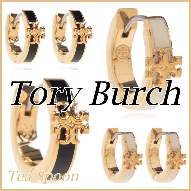 Tory Burch◆ロゴ プレート フープ ピアス 送料込