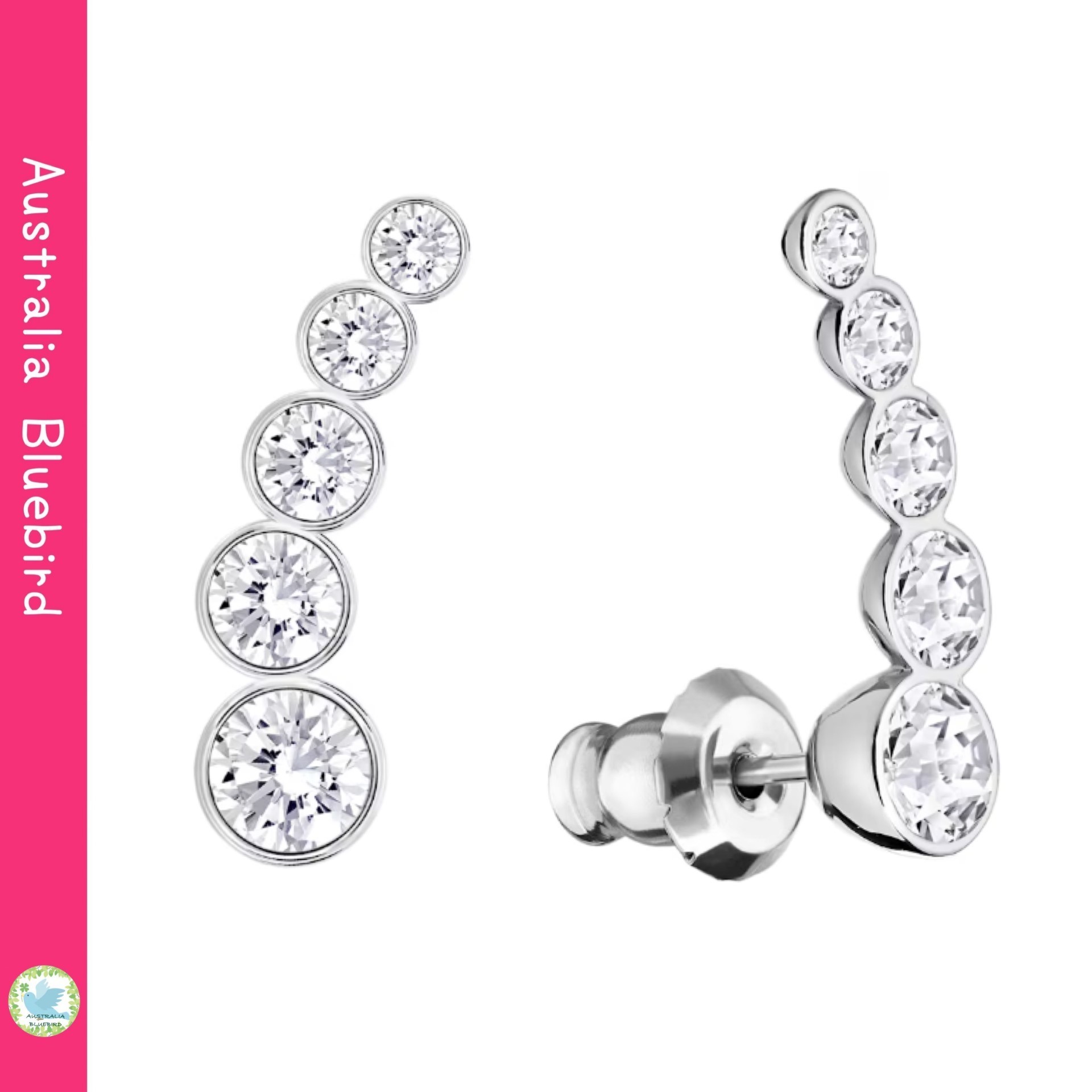 セール★SWAROVSKI★Harley イヤーカフ クリアクリスタル 1.5 cm