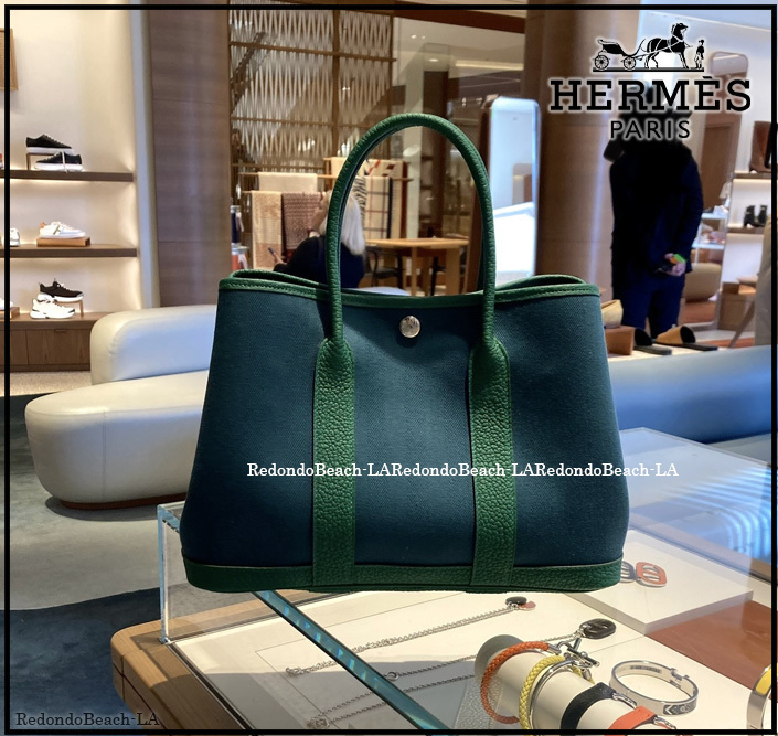 【超希少なグリーン】★HERMES★GARDEN PARTY 30ハンドバッグ