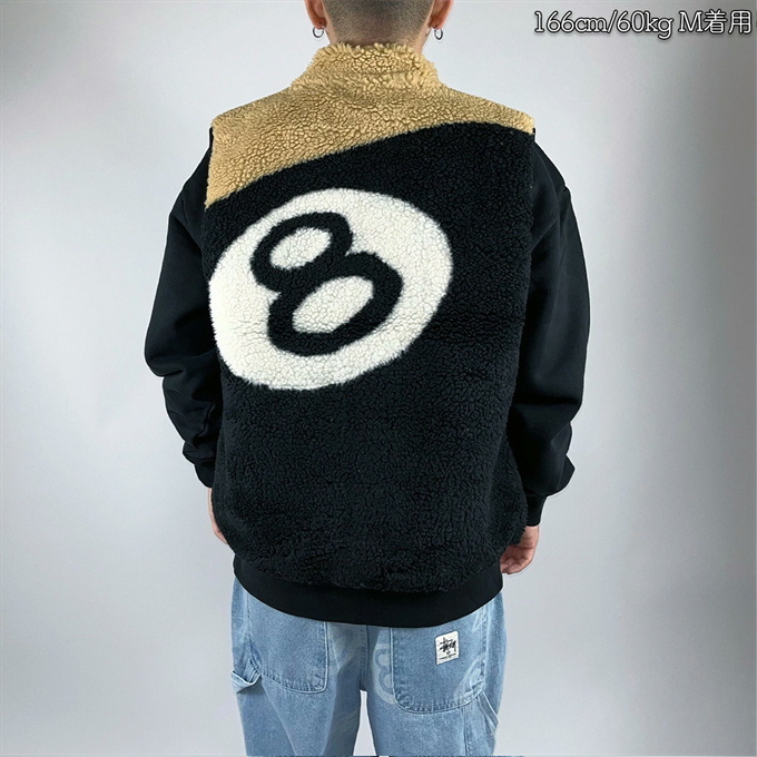 Stussy リバーシブル ベスト ジップ ノースリーブ USサイズ