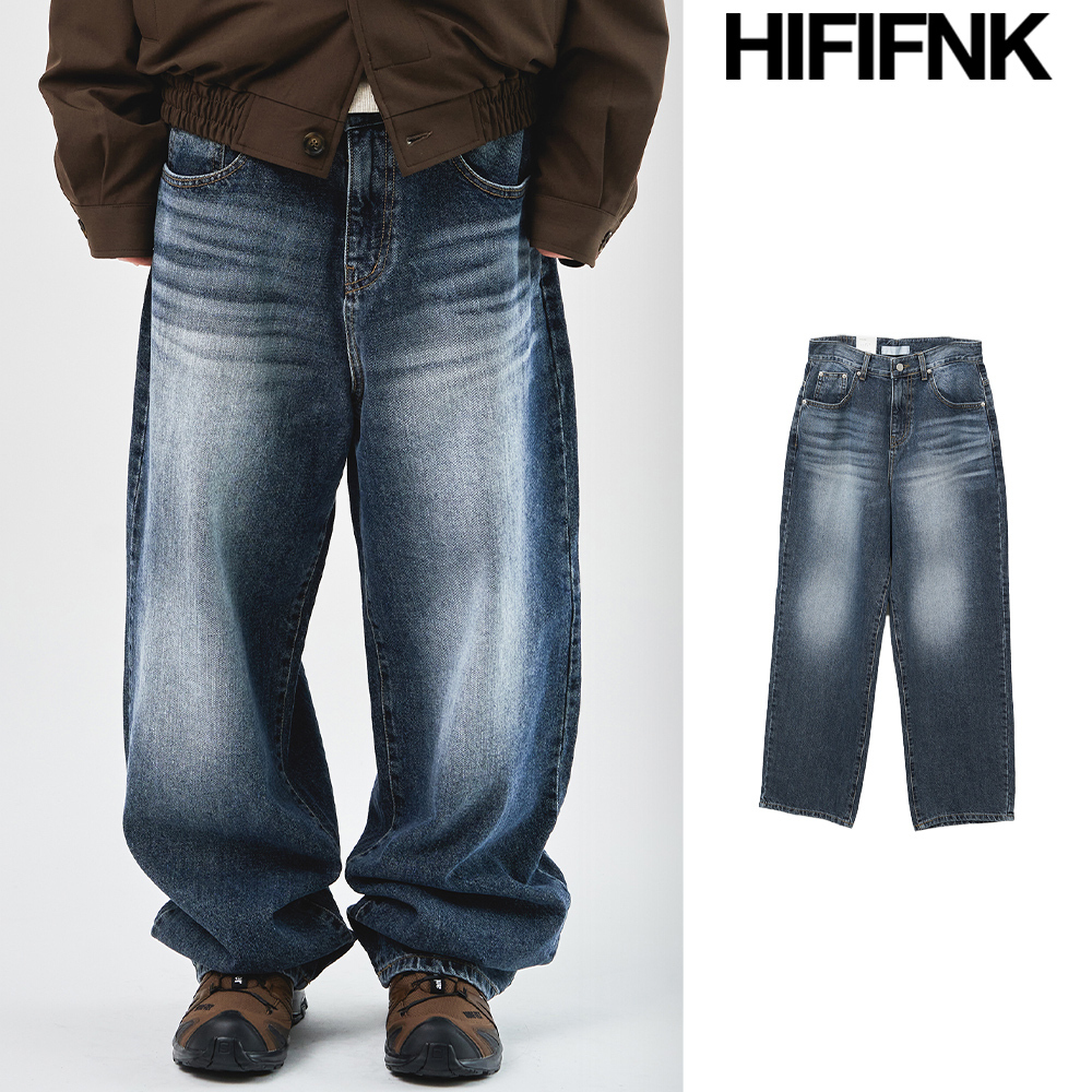 【HI FI FNK】Wayed Cat Wide Denim