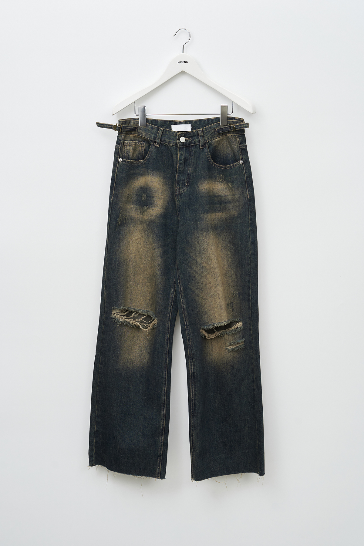 【HI FI FNK】Peer Destroyed Denim HI FI FNK】Peer Destroyed Denim
