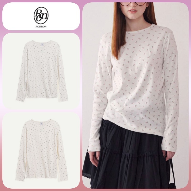 ◆24SS RONRON FLORAL ロングTシャツ/2色◆