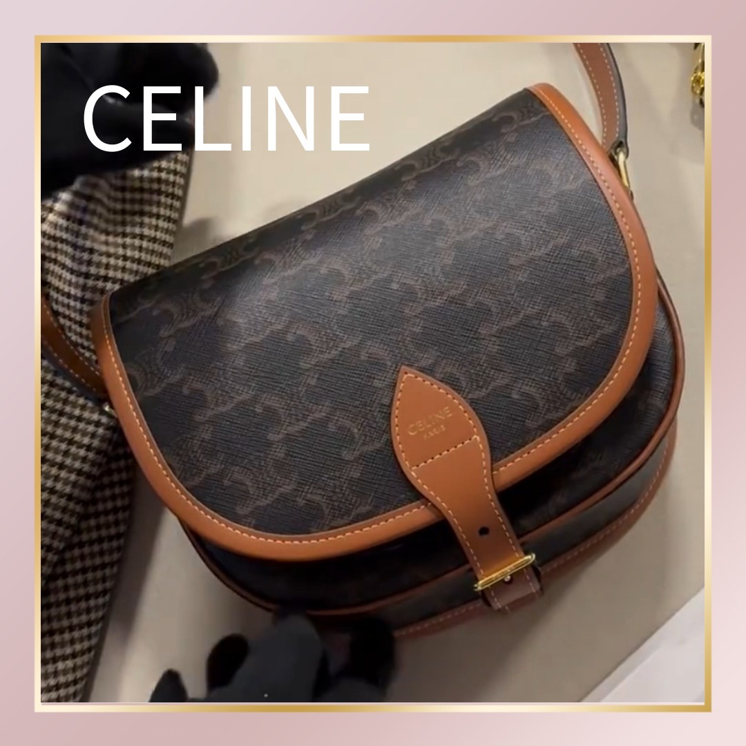 【CELINE】ミディアム フォルコ バッグ ショルダー トリオンフ