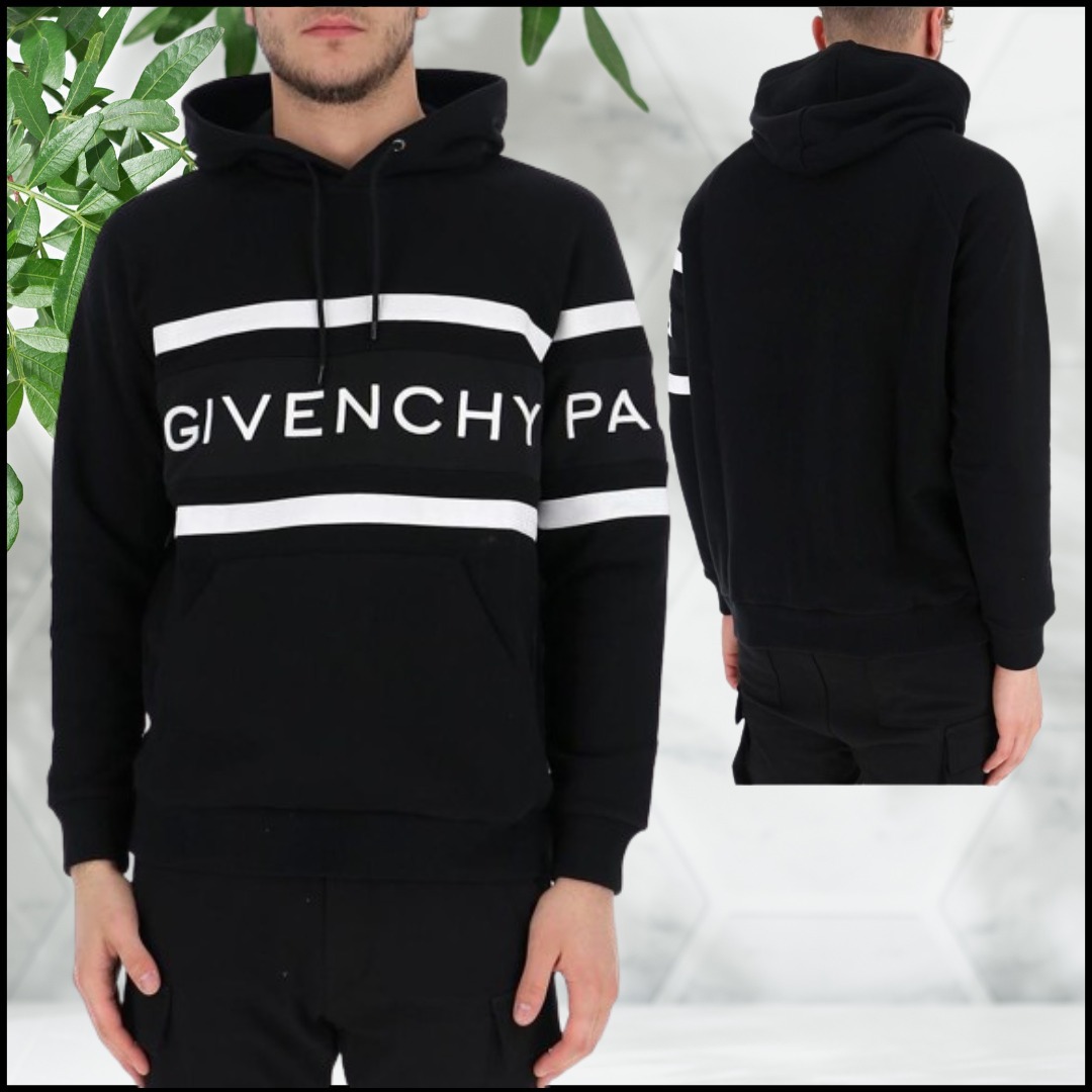 SALE◆直営店◆【GIVENCHY】ストライプ ロゴ フーディ