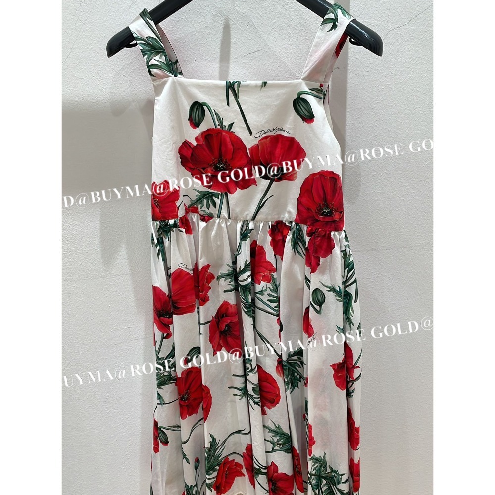 本物保証/Dolce&Gabbana コットン サンドレス ノースリーブ 花柄