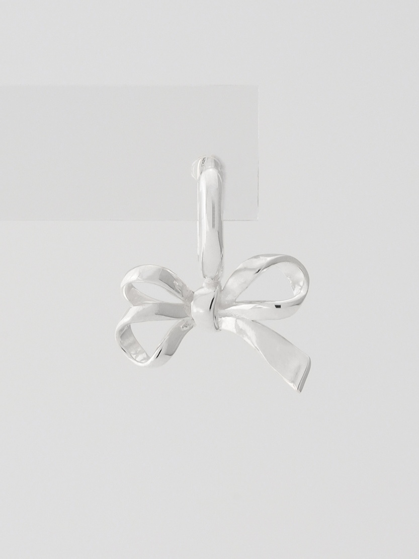 TATIANA】(Silver925) Sweet Ribbon Hoop Earring 韓国 ピアス