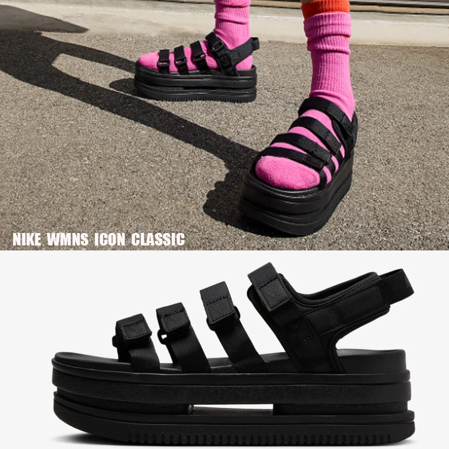 NIKE★WMNS ICON CLASSIC★厚底★BLACK/BLACK/BLACK
