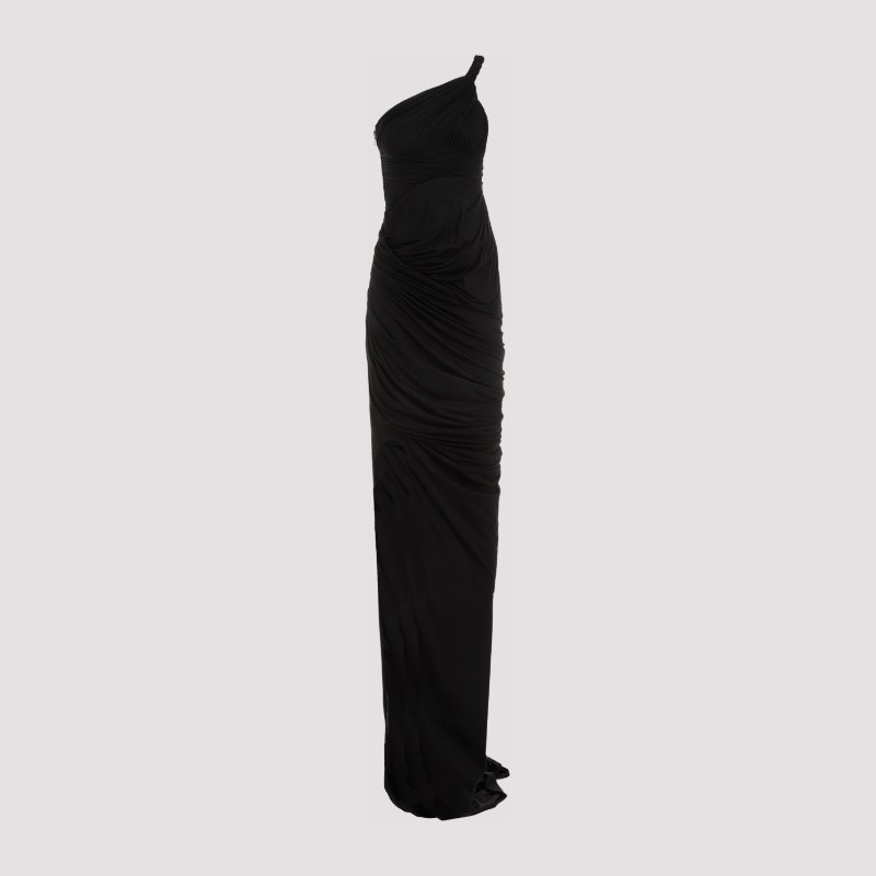ワンピース RICK OWENS SS24 LIDO DRAPED GOWN (RO01D2588.BH 09 BLACK)