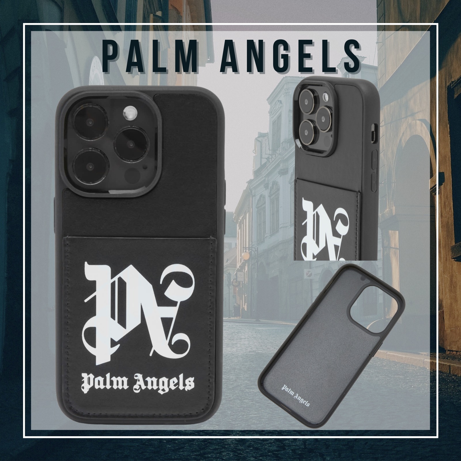 Palm Angels モノグラム 14 Pro iPhoneケース