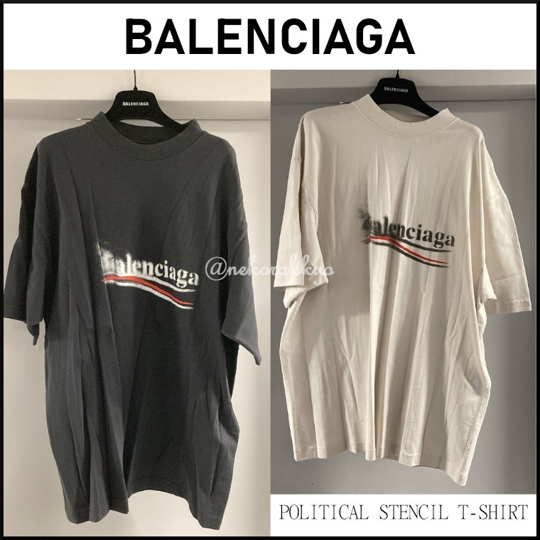 BALENCIAGA＊POLITICAL STENCIL T-SHIRTコットンTシャツ＊送料込