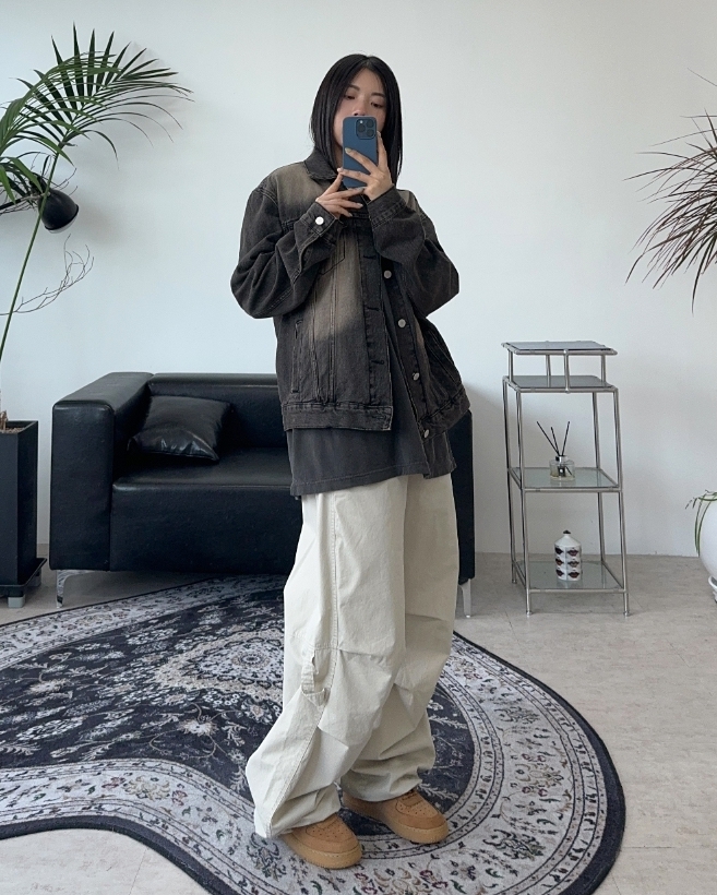 【SATIIIZ】Rennell Cotton Parachute Pants