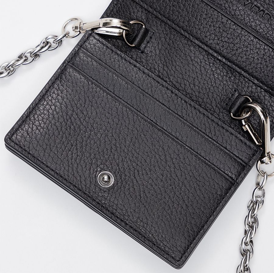 IUGAMAKARAS★韓国★人気 Patch Chain Wallet 財布 カードケース IUGAMAKARAS☆男女兼用☆Patch Chain Wallet 財布 カードケース