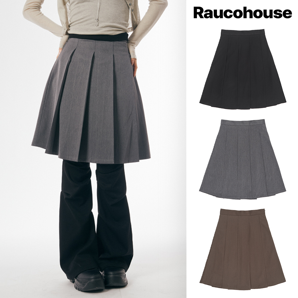 【Raucohouse】Grace pleated midi skirt